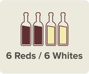6 reds / 6 whites