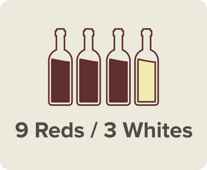 9 reds / 3 whites