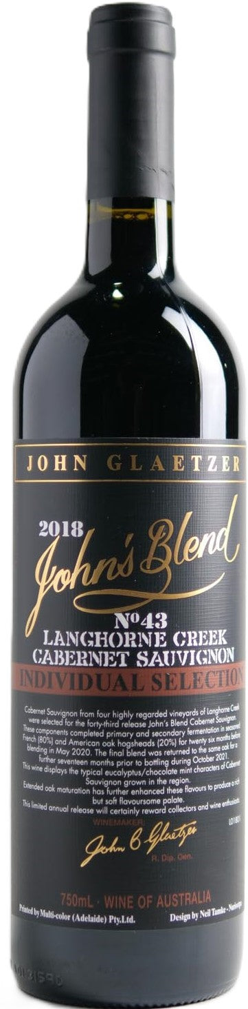 John Glaetzer John's Blend Cabernet Sauvignon 2019